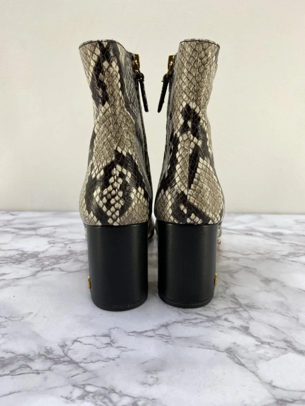 Tory Burch Women's Kira animal print black & White Boot Size 7 M